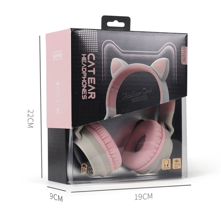 Tai nghe Bluetooth 5.0 tai mèo dễ thương gập được trên tai stereo không dây có mic / đèn LED / radio FM / thẻ TF, SYA00833501F, SYA00833501A, SYA00833501B, SYA00833501C, SYA00833501D, SYA00833501E