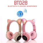 Tai nghe Bluetooth 5.0 tai mèo dễ thương gập được trên tai stereo không dây có mic / đèn LED / radio FM / thẻ TF, SYA00833501F, SYA00833501A, SYA00833501B, SYA00833501C, SYA00833501D, SYA00833501E
