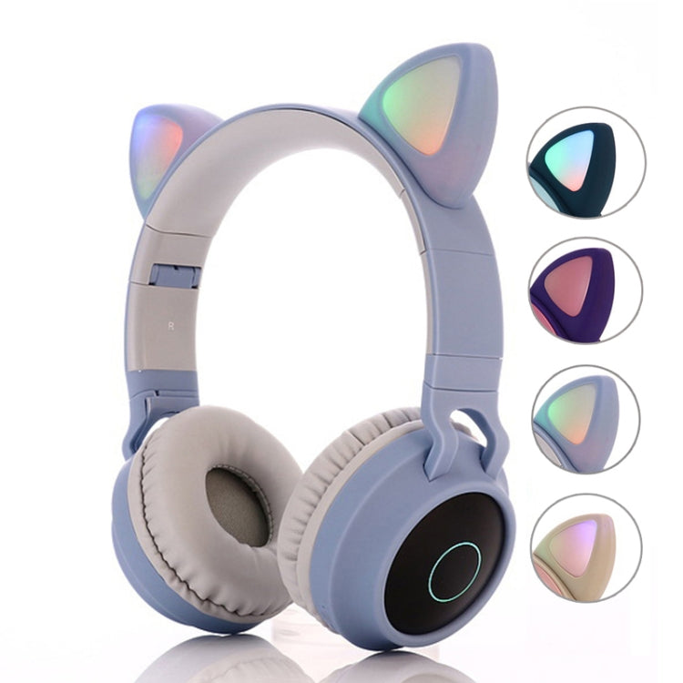 Tai nghe Bluetooth 5.0 tai mèo dễ thương gập được trên tai stereo không dây có mic / đèn LED / radio FM / thẻ TF, SYA00833501F, SYA00833501A, SYA00833501B, SYA00833501C, SYA00833501D, SYA00833501E