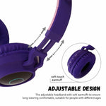 Tai nghe Bluetooth 5.0 tai mèo dễ thương gập được trên tai stereo không dây có mic / đèn LED / radio FM / thẻ TF, SYA00833501F, SYA00833501A, SYA00833501B, SYA00833501C, SYA00833501D, SYA00833501E