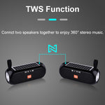 Loa cột không dây di động T&G TG182, hộp nhạc stereo, năng lượng mặt trời, chống nước, USB AUX, radio FM, bass siêu trầm