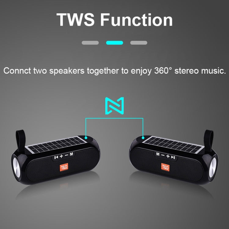 Loa cột không dây di động T&G TG182, hộp nhạc stereo, năng lượng mặt trời, chống nước, USB AUX, radio FM, bass siêu trầm