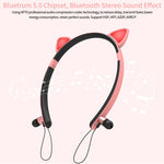 Tai nghe Bluetooth không dây ZW29 tai mèo âm thanh stereo HIFI thời trang thể thao ngoài trời có mic và đèn LED phát sáng