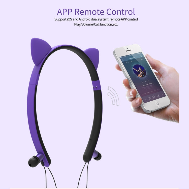 Tai nghe Bluetooth không dây ZW29 tai mèo âm thanh stereo HIFI thời trang thể thao ngoài trời có mic và đèn LED phát sáng