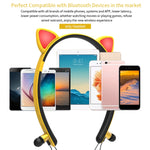 Tai nghe Bluetooth không dây ZW29 tai mèo âm thanh stereo HIFI thời trang thể thao ngoài trời có mic và đèn LED phát sáng