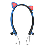 Tai nghe Bluetooth không dây ZW29 tai mèo âm thanh stereo HIFI thời trang thể thao ngoài trời có mic và đèn LED phát sáng