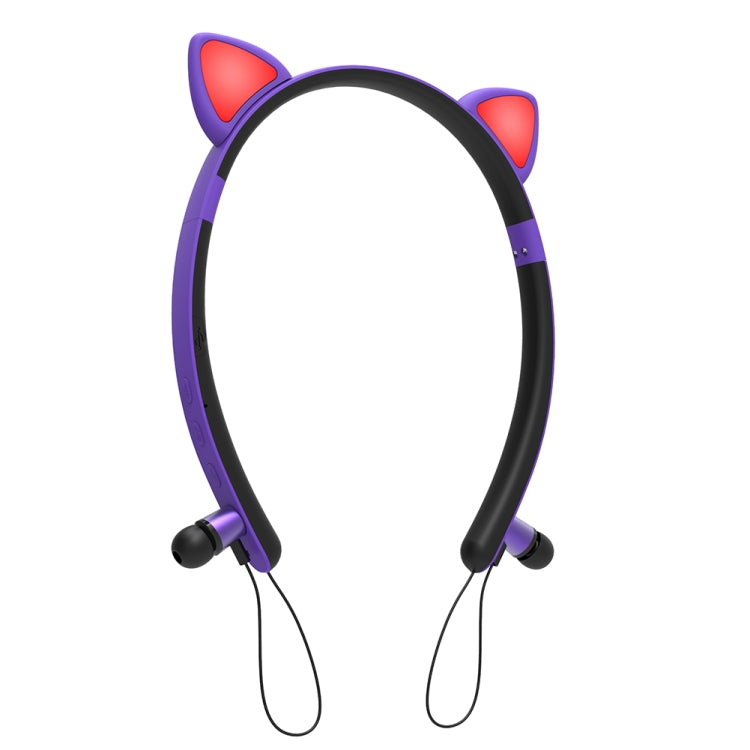 Tai nghe Bluetooth không dây ZW29 tai mèo âm thanh stereo HIFI thời trang thể thao ngoài trời có mic và đèn LED phát sáng