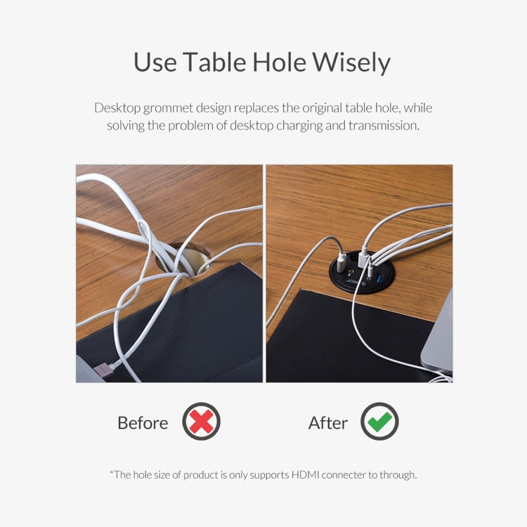 Trạm nguồn đa chức năng ORICO DESK-2U1C cho bàn làm việc