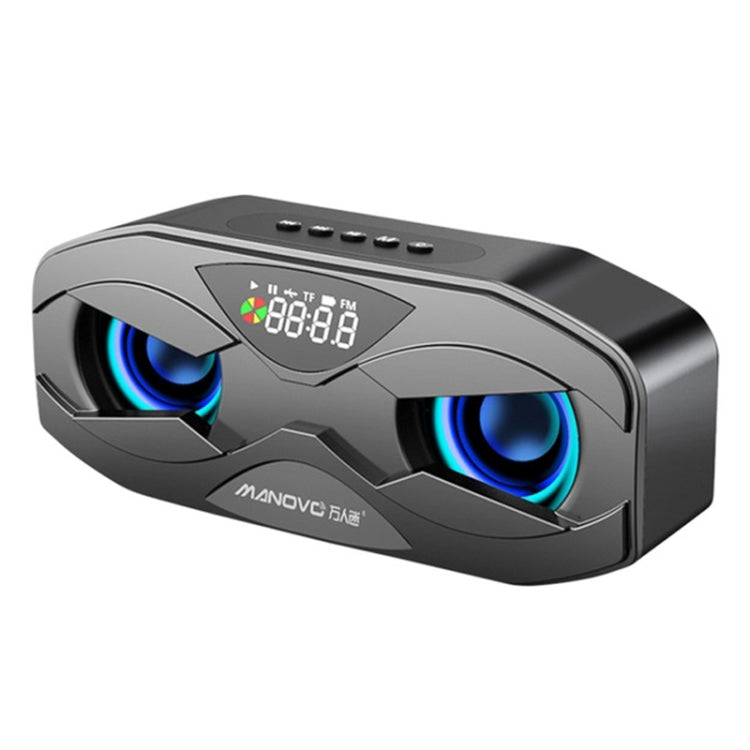 Loa Bluetooth thiết kế cú ngầu M5, đèn LED nhấp nháy, loa không dây, radio FM, đồng hồ báo thức, thẻ TF