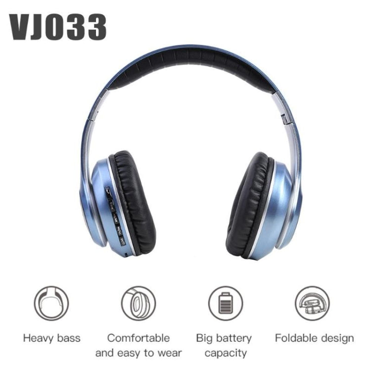 Tai nghe Bluetooth 5.0 đa chức năng nâng cấp VJ033 tai nghe stereo không dây LED micro radio FM