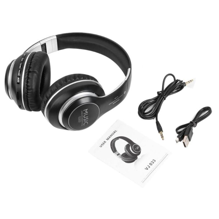 Tai nghe Bluetooth 5.0 đa chức năng nâng cấp VJ033 tai nghe stereo không dây LED micro radio FM