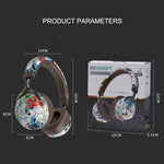 Tai nghe thể thao không dây VJ086 tai nghe Bluetooth in màu chuyển nước graffiti hỗ trợ TF, FM