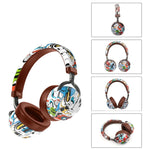 Tai nghe thể thao không dây VJ086 tai nghe Bluetooth in màu chuyển nước graffiti hỗ trợ TF, FM