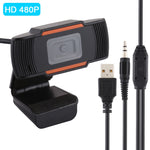 HXSJ A870 Webcam PC HD 480P với Microphone hút âm MIC cho Skype trên Android TV Camera máy tính xoay USB Webcam, 480P