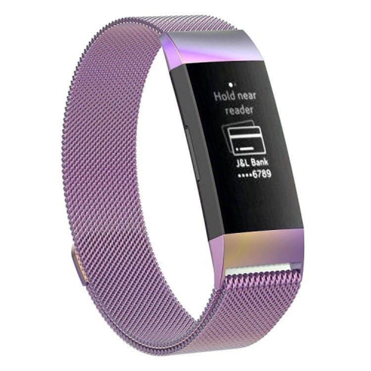 Stainless Steel Magnet Wrist Strap for FITBIT Charge 4， Large Size: 210x18mm, Size：210x18mm