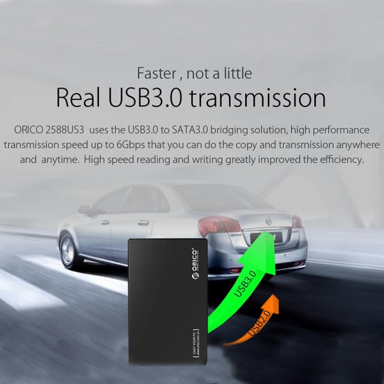 Vỏ ổ cứng ORICO 2588US3-V1 USB3.0 2.5 inch, màu bạc, đỏ, xanh, đen