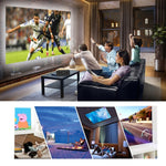Máy chiếu mini di động A2000 800 lumen hỗ trợ LCD 1080P, tuổi thọ bóng đèn 50000 giờ, máy chiếu rạp hát tại nhà cho pin dự phòng, phích cắm US