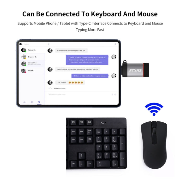 ENKAY ENK-AT101 Bộ chuyển đổi dữ liệu USB-C / Type-C sang USB 3.0 OTG hợp kim nhôm, ENK-AT101