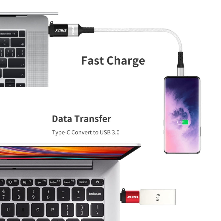 ENKAY ENK-AT101 Bộ chuyển đổi dữ liệu USB-C / Type-C sang USB 3.0 OTG hợp kim nhôm, ENK-AT101