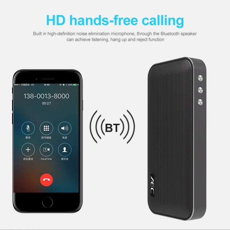 Loa Bluetooth không dây di động AEC BT-205, loa stereo, mic tích hợp, hỗ trợ thẻ TF
