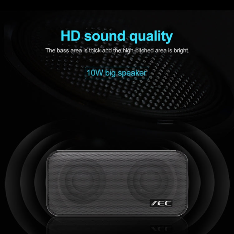Loa Bluetooth không dây di động AEC BT-205, loa stereo, mic tích hợp, hỗ trợ thẻ TF