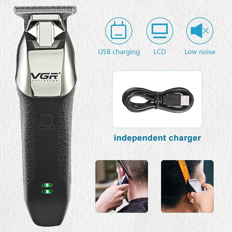 Tông đơ điện cầm tay USB 5W VGR V-171, màu trắng, V-171