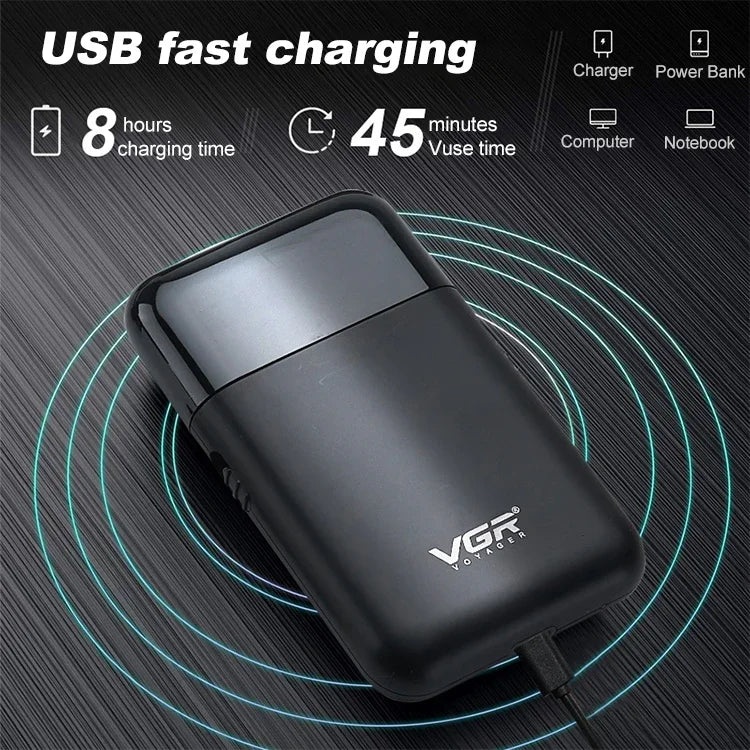Máy cạo râu điện di động USB 5W VGR V-390, V-390 (Đen), V-390 (Xanh lá)
