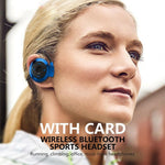 Máy nghe nhạc MP3 NVAHVA tai nghe Bluetooth, Tai nghe thể thao không dây MP3 có FM Radio, Tai nghe stereo thẻ TF MP3 tối đa 32GB, mini-503 Xanh dương, mini-503 Vàng, mini-503 Đen, mini-503 Đỏ