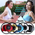 Máy nghe nhạc MP3 NVAHVA tai nghe Bluetooth, Tai nghe thể thao không dây MP3 có FM Radio, Tai nghe stereo thẻ TF MP3 tối đa 32GB, mini-503 Xanh dương, mini-503 Vàng, mini-503 Đen, mini-503 Đỏ