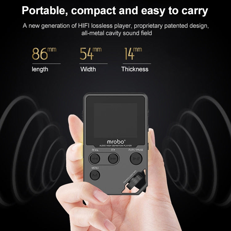 Máy nghe nhạc HIFI MP3 kim loại 1.8 inch chất lượng âm thanh cao cấp, hỗ trợ thẻ TF / FM / sách điện tử