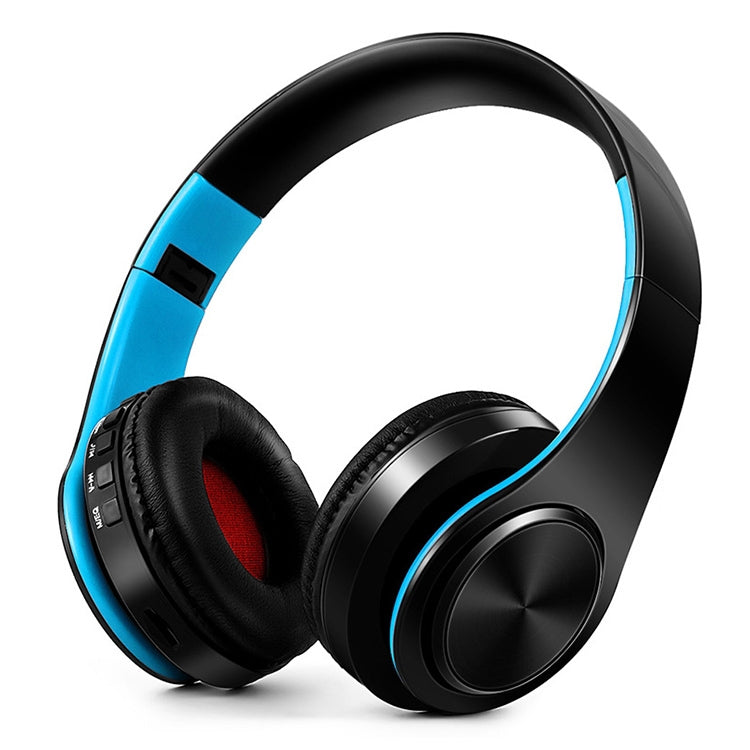Tai nghe Bluetooth không dây Tourya B7 gập được, tai nghe điều chỉnh có micro, B7 (Đen Đỏ), B7 (Đen Xanh)