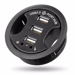 Hub USB 2.0 3 cổng với jack âm thanh 3.5mm và micro