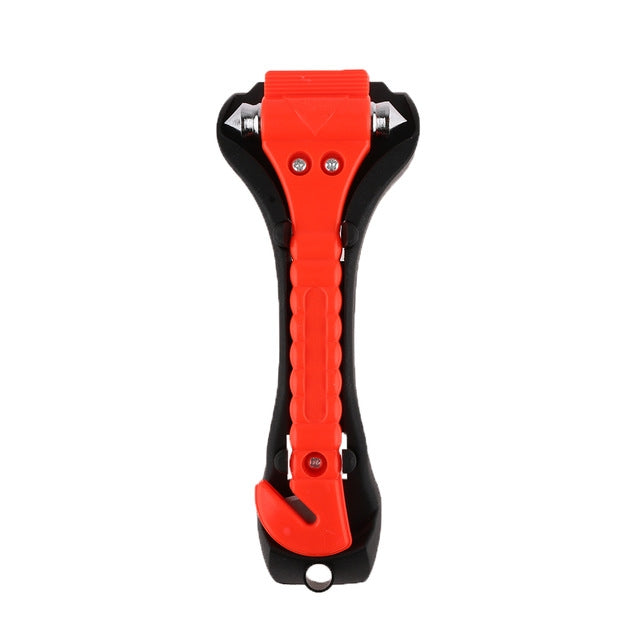 2 in 1 Mini Car Safety Rescue Hammer Life Saving Escape Emergency Hammer Seat Belt Cutter Window Glass Breaker, 2 in 1