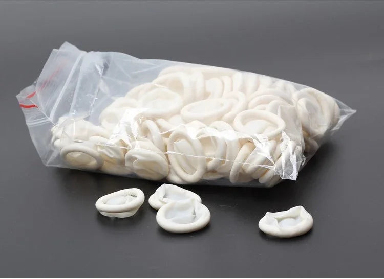 50 chiếc bao ngón tay cao su latex chống tĩnh điện dùng một lần, găng tay nối mi thực tế, phụ kiện công cụ nối mi, Latex