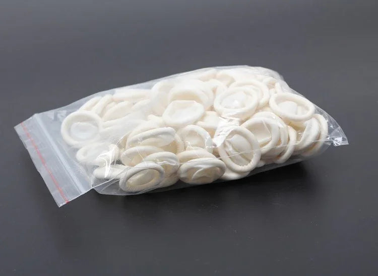 50 chiếc bao ngón tay cao su latex chống tĩnh điện dùng một lần, găng tay nối mi thực tế, phụ kiện công cụ nối mi, Latex