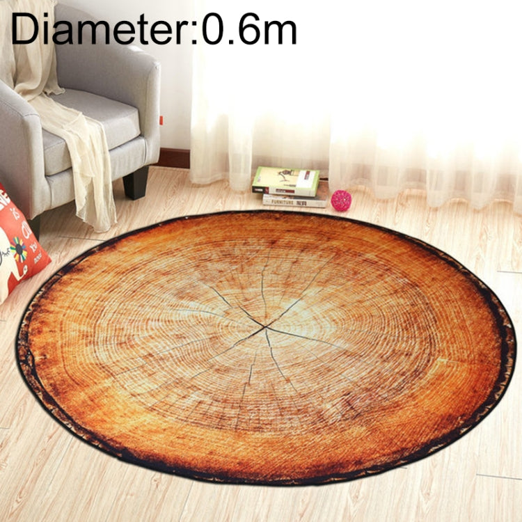3D Growth Ring Pattern Bathroom  Living Room Carpets Home Decor Mat, Diameter about 0.6m