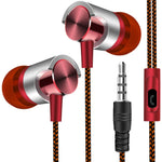 Tai nghe có dây kim loại âm thanh Super Bass nhét tai thể thao có mic cho Xiaomi Samsung Huawei