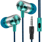 Tai nghe có dây kim loại âm thanh Super Bass nhét tai thể thao có mic cho Xiaomi Samsung Huawei