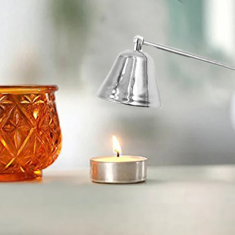 Phụ kiện nến bạc sáng bóng, mặt nến, dụng cụ dập tắt nến, nến thơm