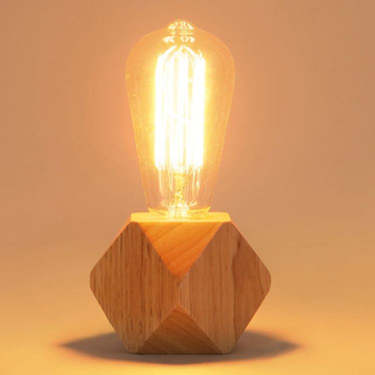 Đèn ngủ LED trang trí gỗ đặc phong cách hiện đại tối giản ấm áp cho phòng ngủ bên giường, đèn bàn nhỏ không kèm bóng LED, phích cắm EU