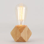 Đèn ngủ LED trang trí gỗ đặc phong cách hiện đại tối giản ấm áp cho phòng ngủ bên giường, đèn bàn nhỏ không kèm bóng LED, phích cắm EU