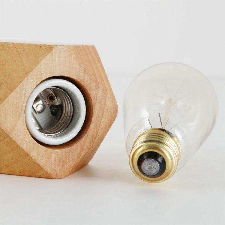 Đèn ngủ LED trang trí gỗ đặc phong cách hiện đại tối giản ấm áp cho phòng ngủ bên giường, đèn bàn nhỏ không kèm bóng LED, phích cắm EU