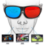 Kính 3D đỏ xanh khung Anaglyph kính nhìn 3D cho game, phim nổi, kính nhựa đỏ xanh