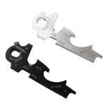 Bộ dụng cụ đa năng 8 trong 1 EDC móc khóa thép không gỉ thiết bị sinh tồn ngoài trời, 8 trong 1 (Đen), 8 trong 1 (Bạc)