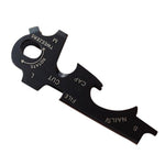 Bộ dụng cụ đa năng 8 trong 1 EDC móc khóa thép không gỉ thiết bị sinh tồn ngoài trời, 8 trong 1 (Đen), 8 trong 1 (Bạc)