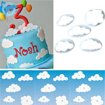 10 cái khuôn bánh fondant hình đám mây, khuôn cắt in trang trí bánh, hình đám mây