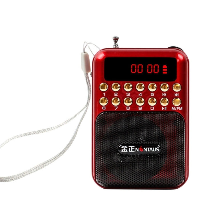 Loa thu sóng FM di động có thể sạc lại, hỗ trợ USB / thẻ TF / máy nghe nhạc MP3