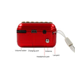 Loa thu sóng FM di động có thể sạc lại, hỗ trợ USB / thẻ TF / máy nghe nhạc MP3