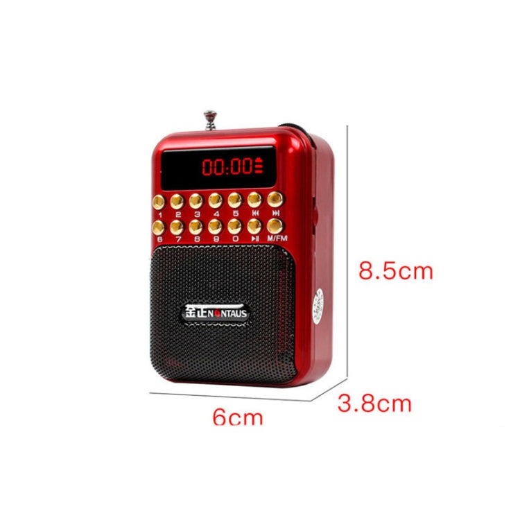 Loa thu sóng FM di động có thể sạc lại, hỗ trợ USB / thẻ TF / máy nghe nhạc MP3