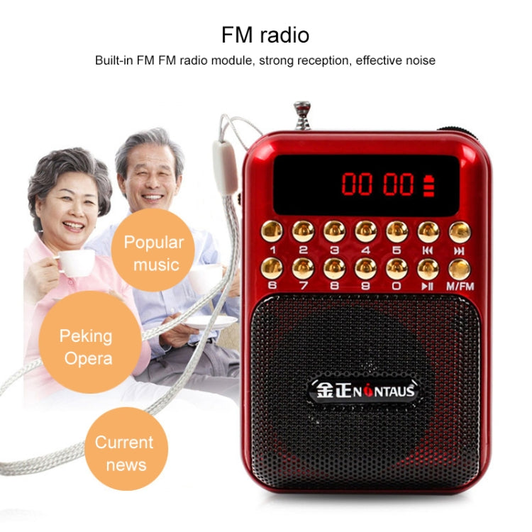 Loa thu sóng FM di động có thể sạc lại, hỗ trợ USB / thẻ TF / máy nghe nhạc MP3